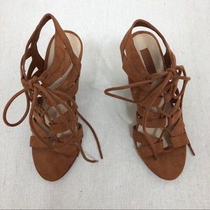 Forever 21 Brown Lace up Wedges
